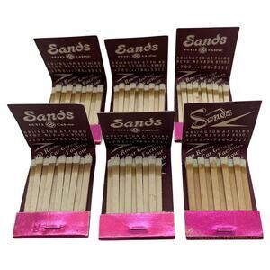 Vintage Sands Hotel Casino Reservation Matchbook Memorabilia Matches Lot of 6